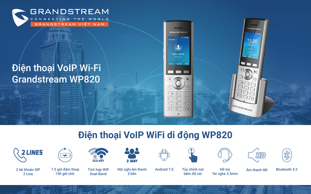 Điện thoại VoIP Wifi  di động WP820