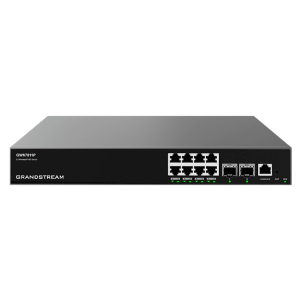 cloud smart switch layer 3 poe 10 cong gwn7811p